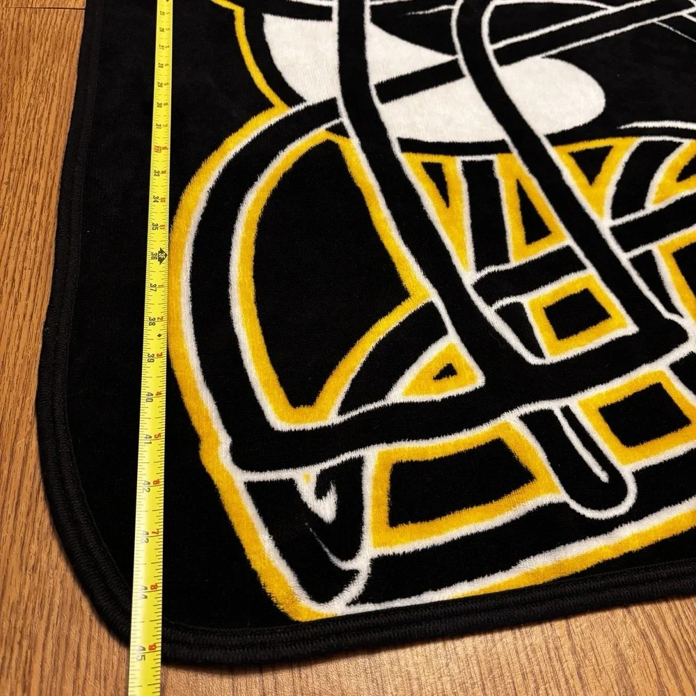Pittsburgh Steelers Fleece Blanket Throw 50x60 Black Yellow Helmet Logo NFL‎